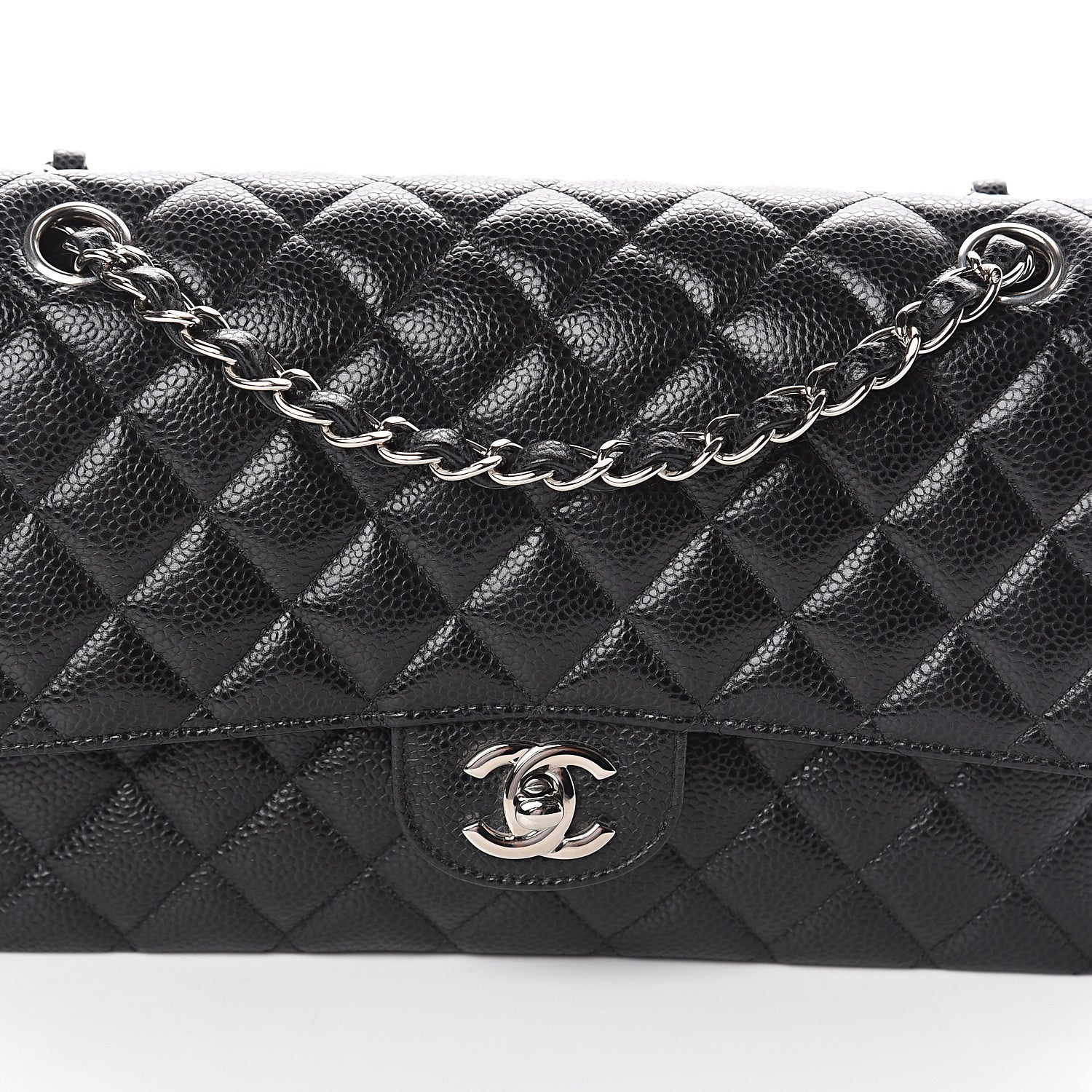 Chanel Caviar Quilted Medium Double Flap Black 7 of 9