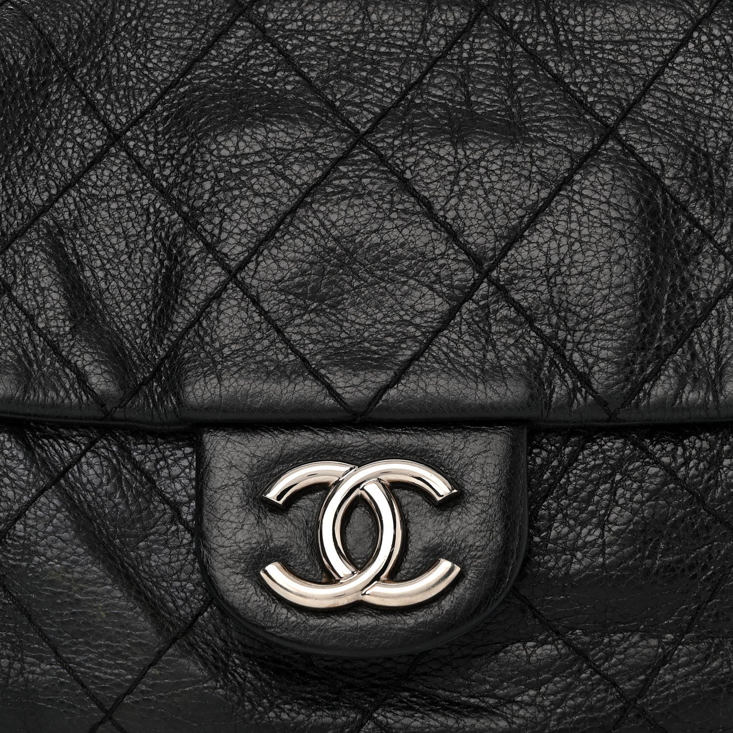 Chanel Glazed Calfskin Stitched On The Road Flap Black 8 of 12