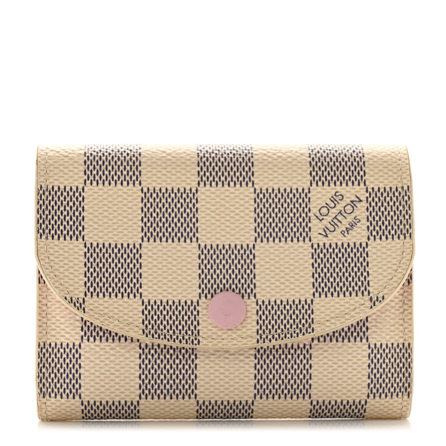 Louis Vuitton Damier Azur Rosalie Coin Purse Rose Ballerine 1 of 9