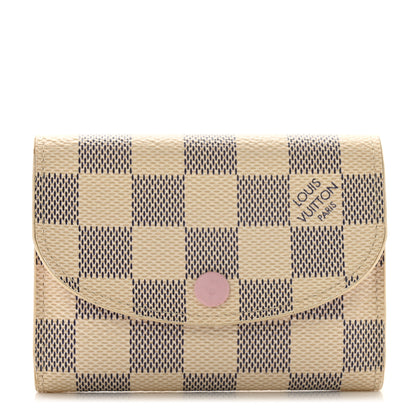 Louis Vuitton Damier Azur Rosalie Coin Purse Rose Ballerine 1 of 9
