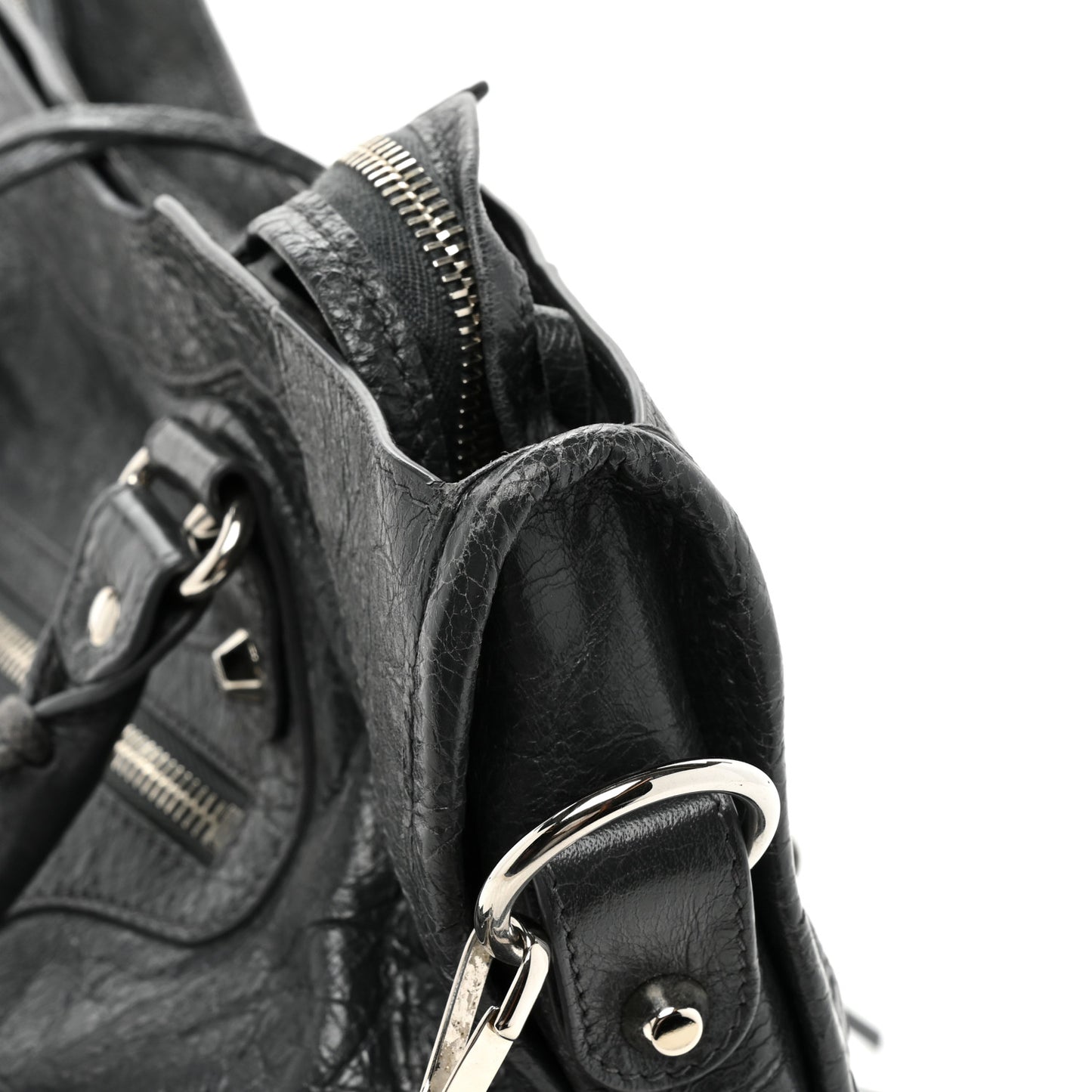 Agneau Classic Silver Hardware City Gris Fossile Anthracite