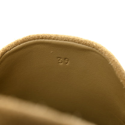 Hermes Suede Calfskin Womens Go Mules 39 Beige Sable 9 of 10