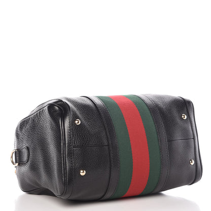 Gucci Calfskin Vintage Web Medium Boston Black 4 of 9