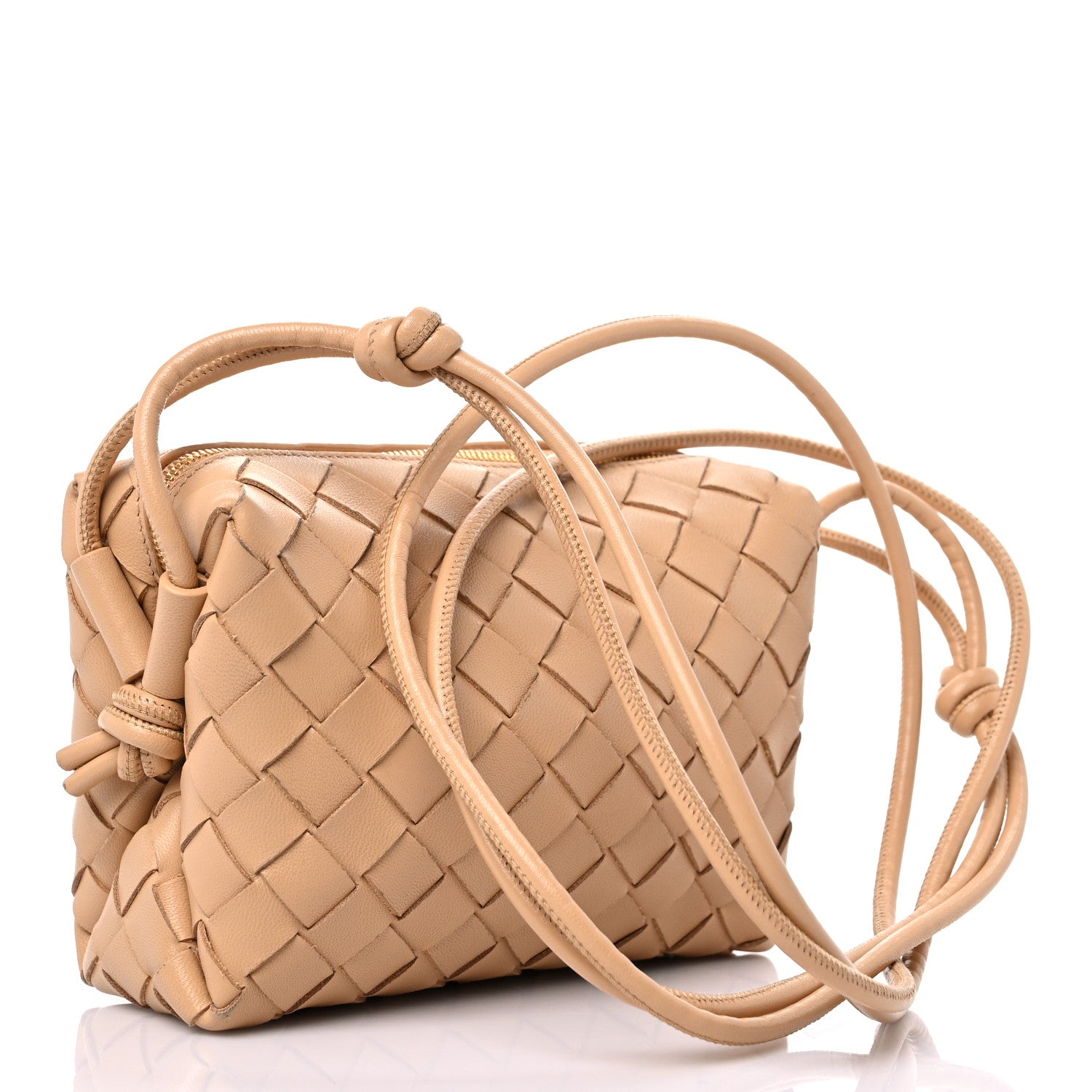 Bottega Veneta Nappa Intrecciato Mini Loop Camera Bag Almond 3 of 8