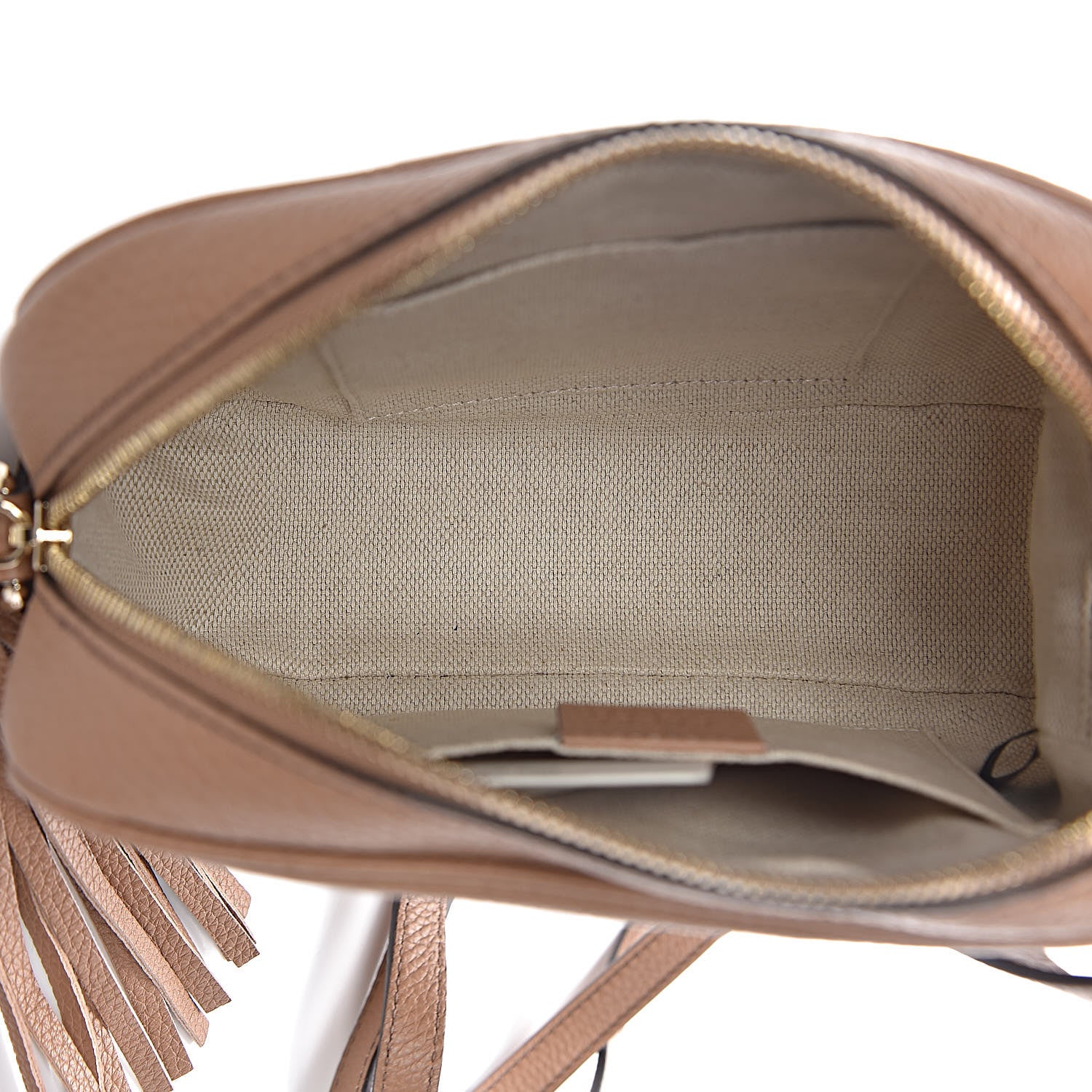 Gucci Pebbled Calfskin Small Soho Disco Bag Camelia 5 of 10