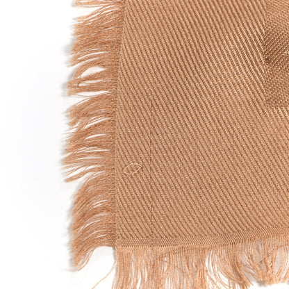 Louis Vuitton Silk Wool Monogram Shine Shawl Caramel 9 of 14
