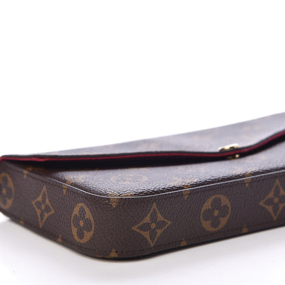 Louis Vuitton Monogram Pochette Felicie Chain Wallet Fuchsia 5 of 14