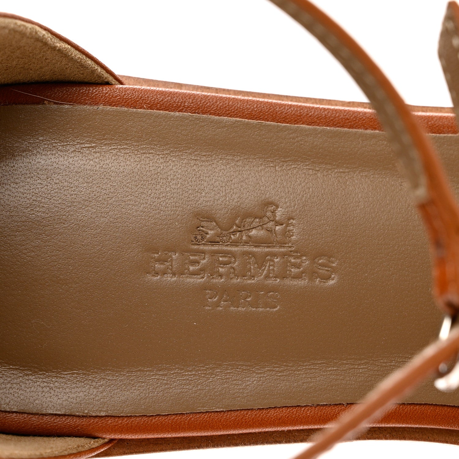 Hermes Calfskin Santorini Sandals 37 Naturel 8 of 9