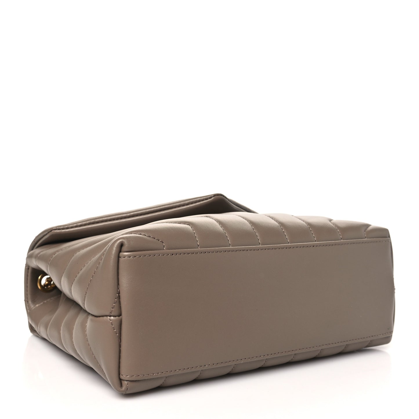 Calfskin Y Quilted Monogram Small Loulou Chain Satchel Taupe