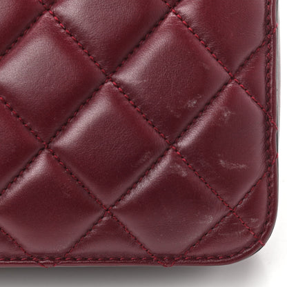 Chanel Calfskin Quilted Large Perfect Edge Flap Burgundy Burgundy 14 of 15