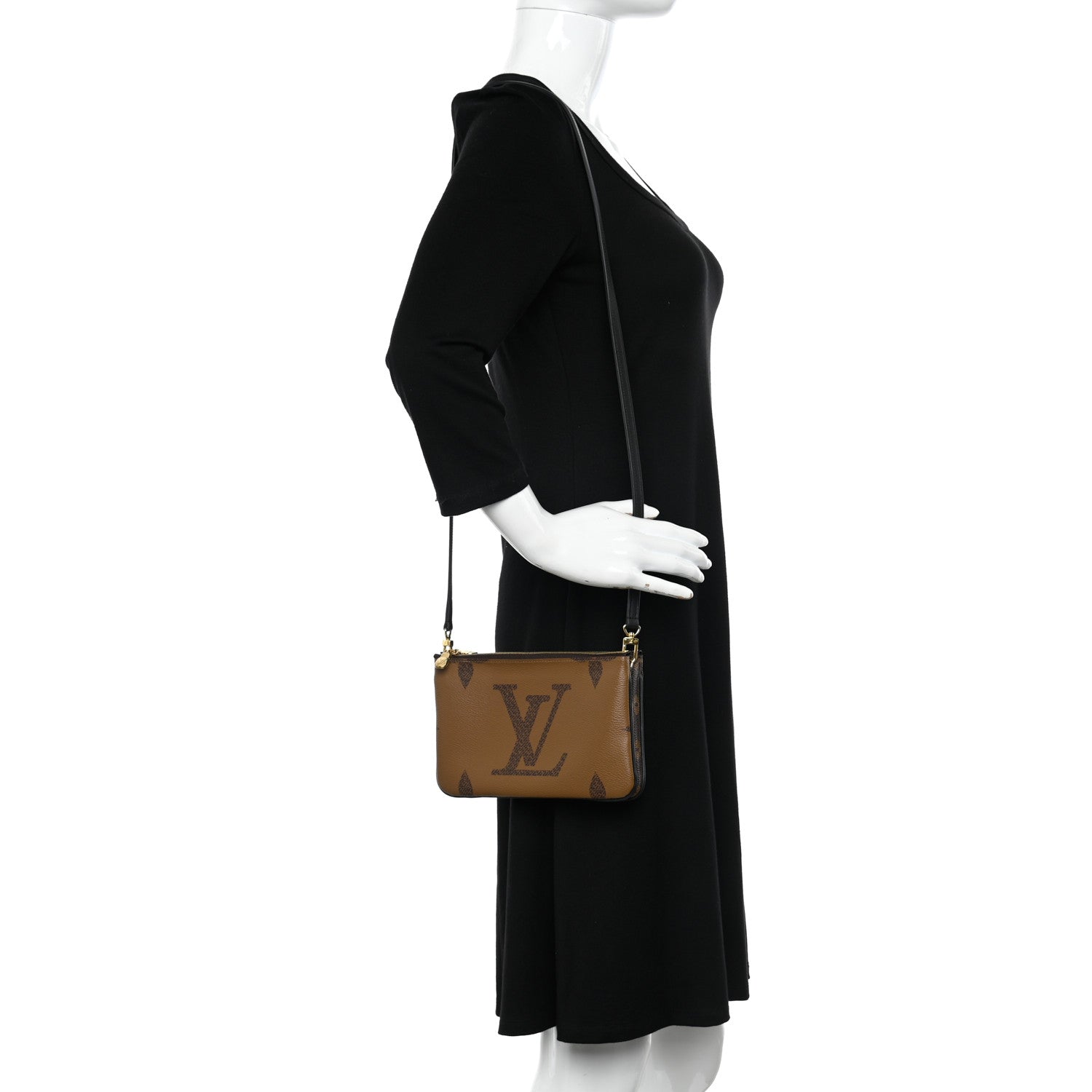 Louis Vuitton Reverse Monogram Giant Double Zip Pochette 2 of 11