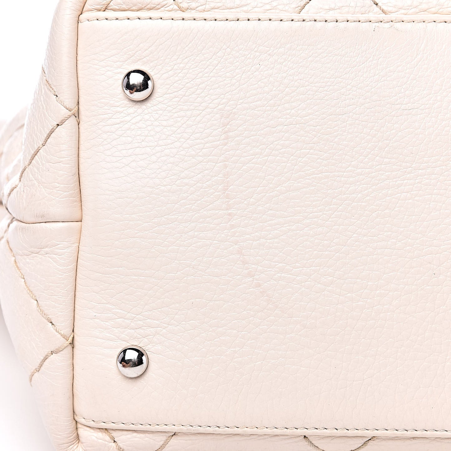 Glazed Calfskin Large On The Road Tote Light Beige