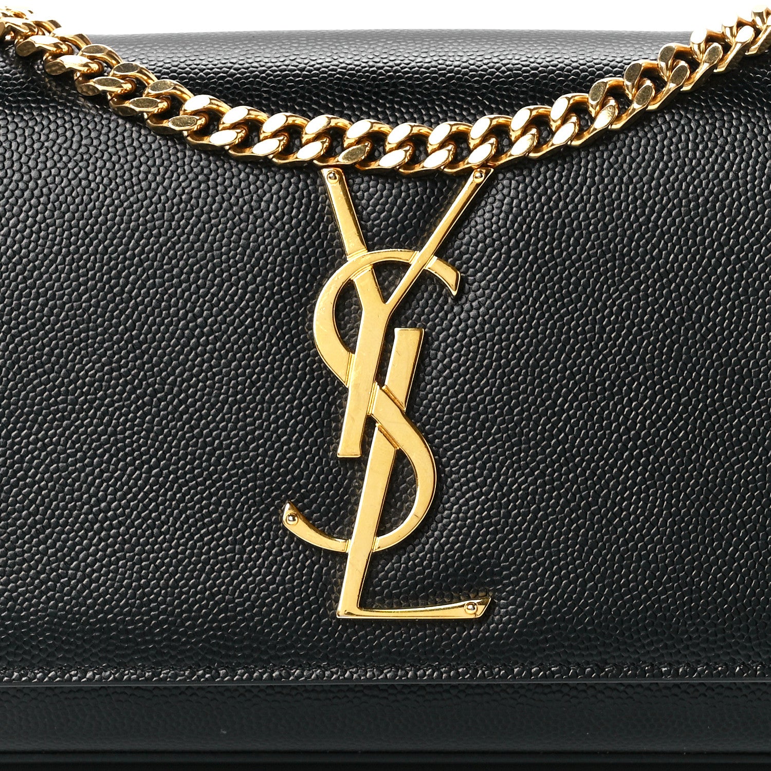 Saint Laurent Grain De Poudre Small Monogram Kate Satchel Black 8 of 11
