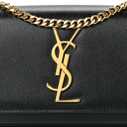 Saint Laurent Grain De Poudre Small Monogram Kate Satchel Black 8 of 11