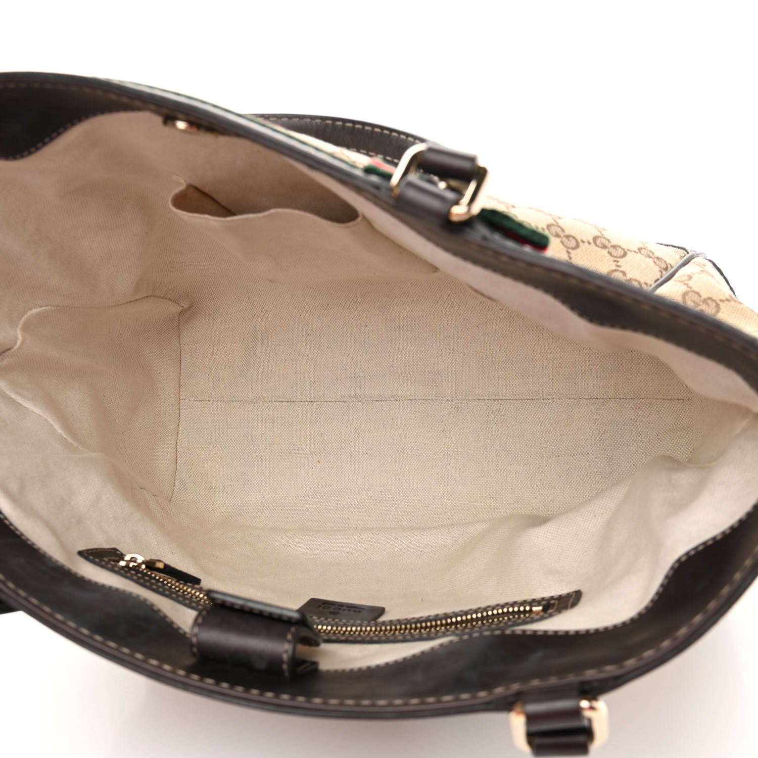 Gucci Monogram Web Medium Mayfair Tote Dark Brown 5 of 12