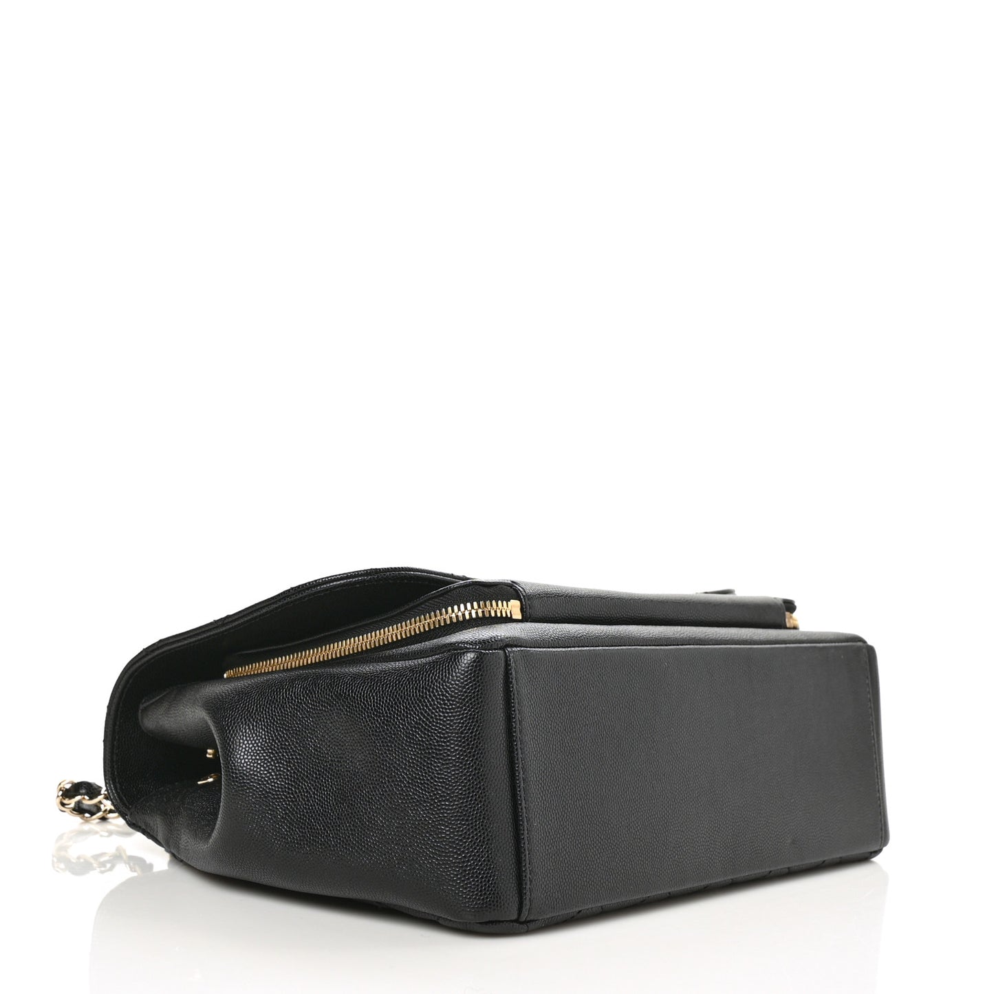 Caviar Quilted Large Business Affinity Flap Black