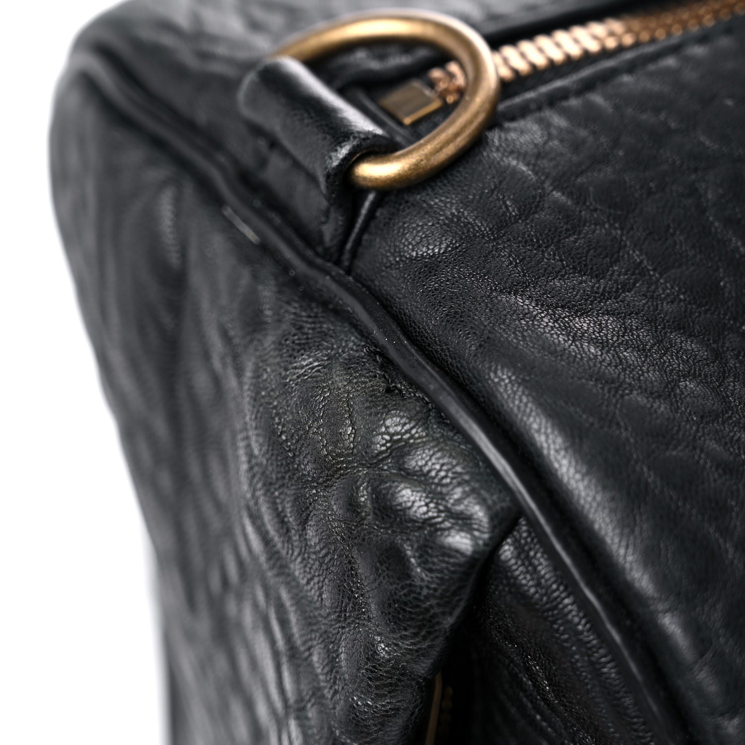 Alexander Wang Pebbled Lambskin Rocco Black Antique Brass Hardware 11 of 16