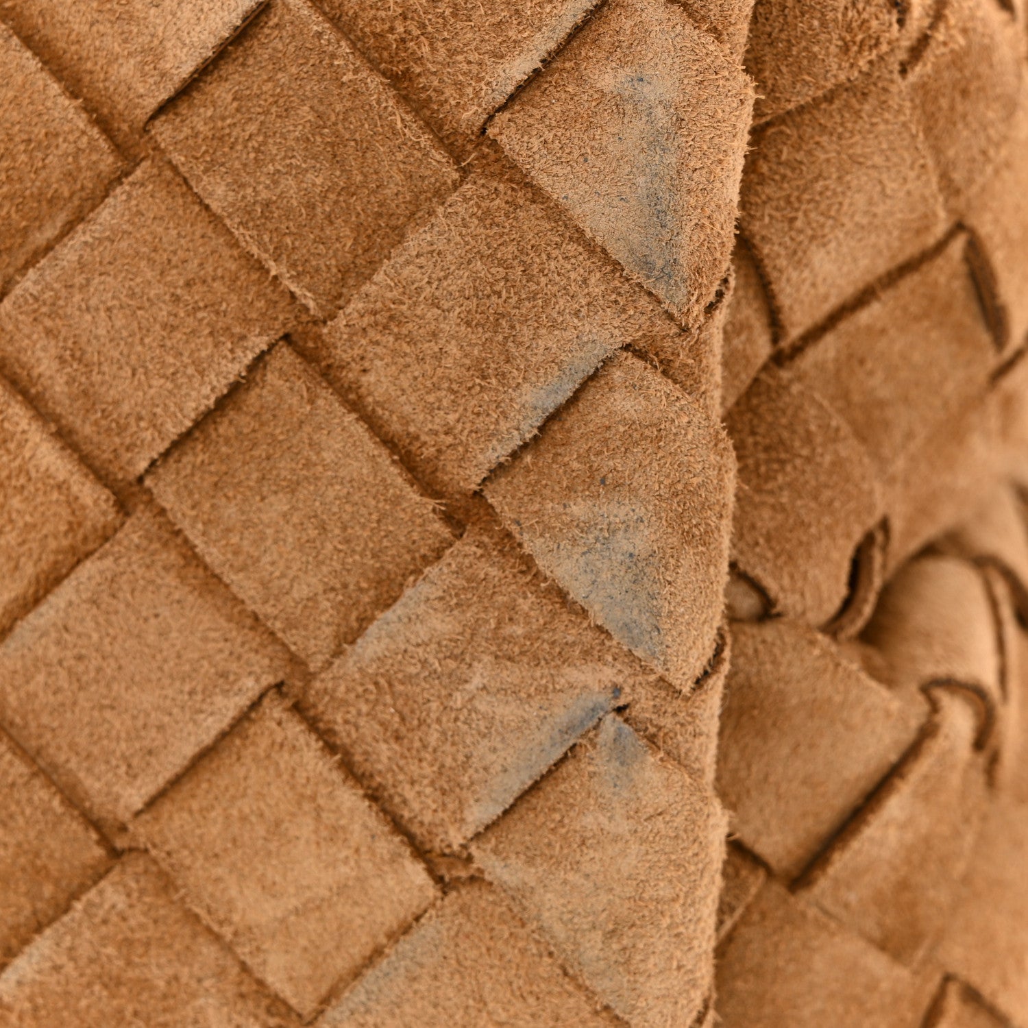 Bottega Veneta Suede Intrecciato Small Andiamo Shoulder Bag Amber