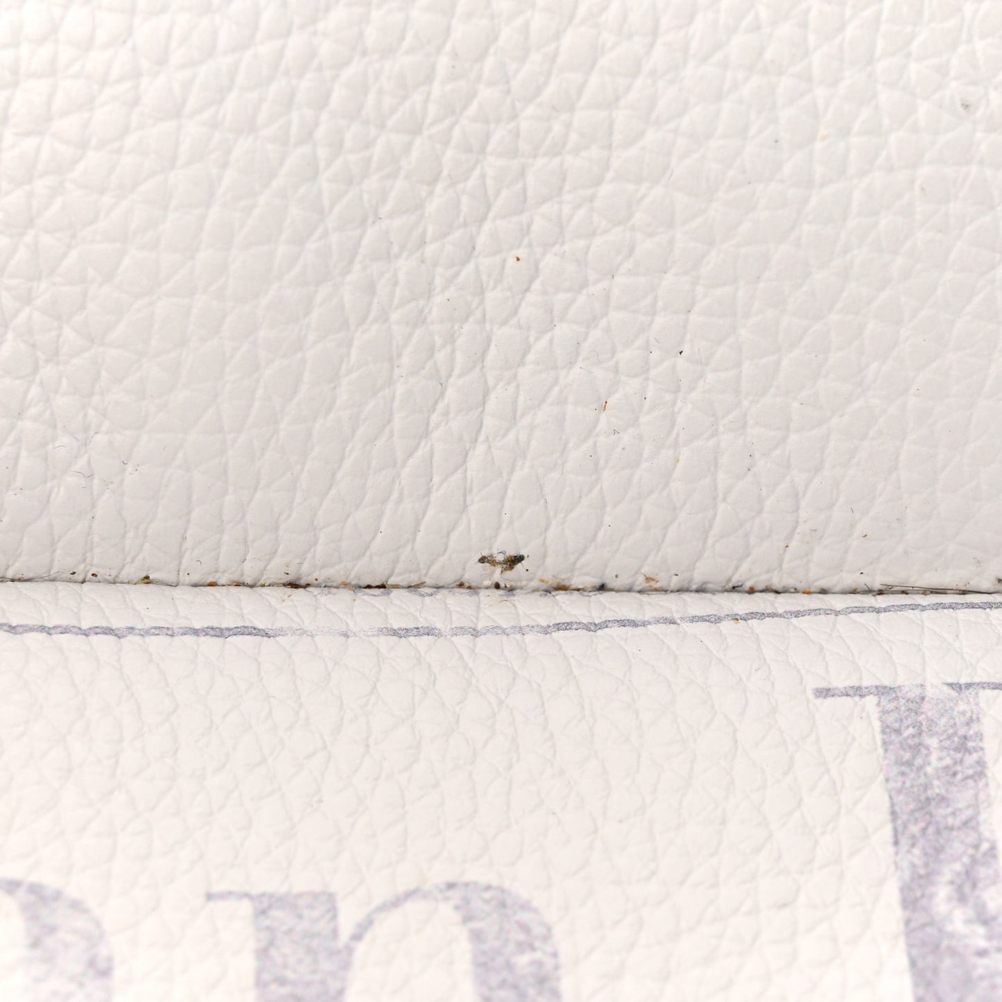 X DANIEL ARSHAM Grained Calfskin Newspaper Print Saddle Bag White