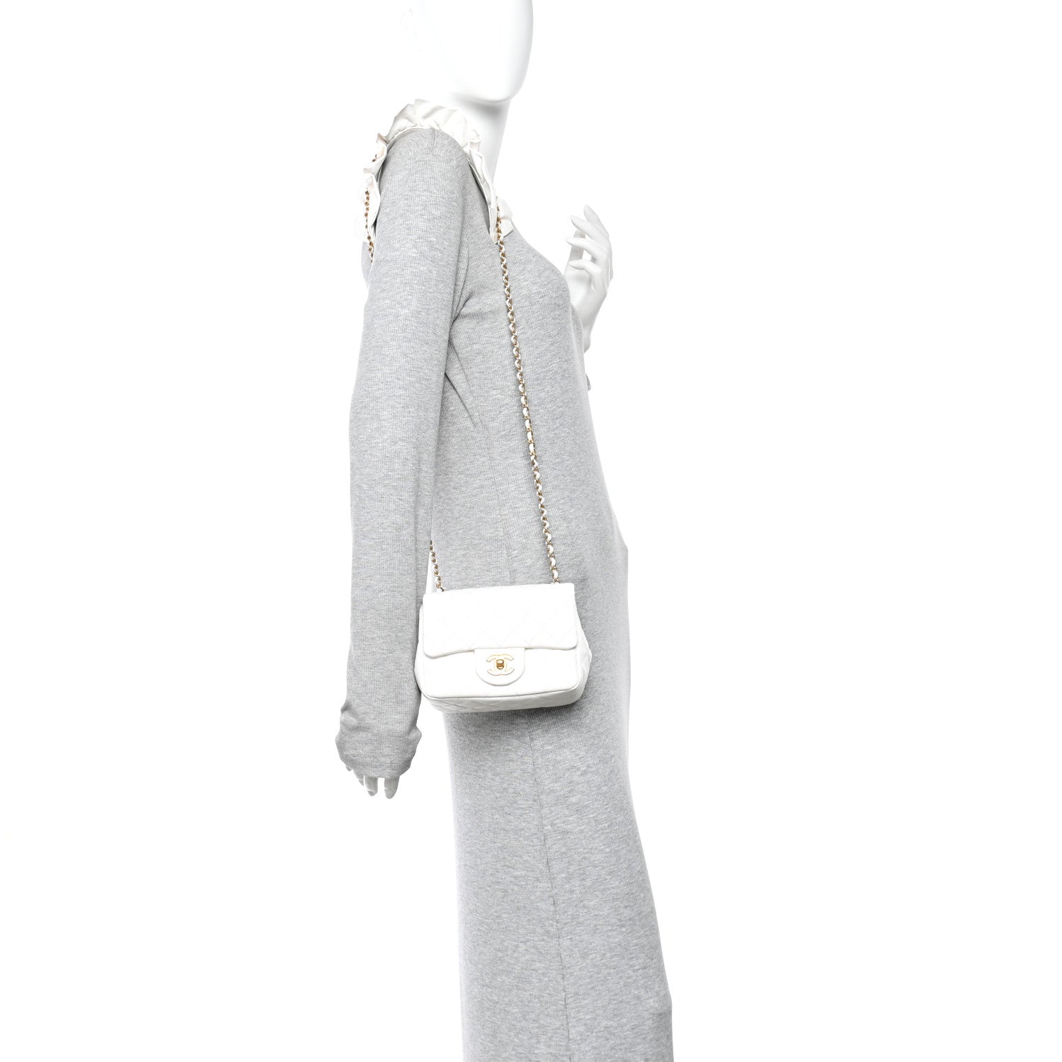 Chanel Lambskin Quilted Mini Romance Square Flap White 2 of 10