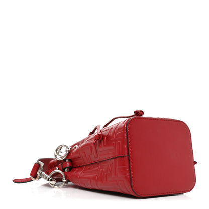 Fendi Vitello Liberty F is Fendi FF 1974 Embossed Mini Mon Tresor Bucket Bag Fragola 4 of 10