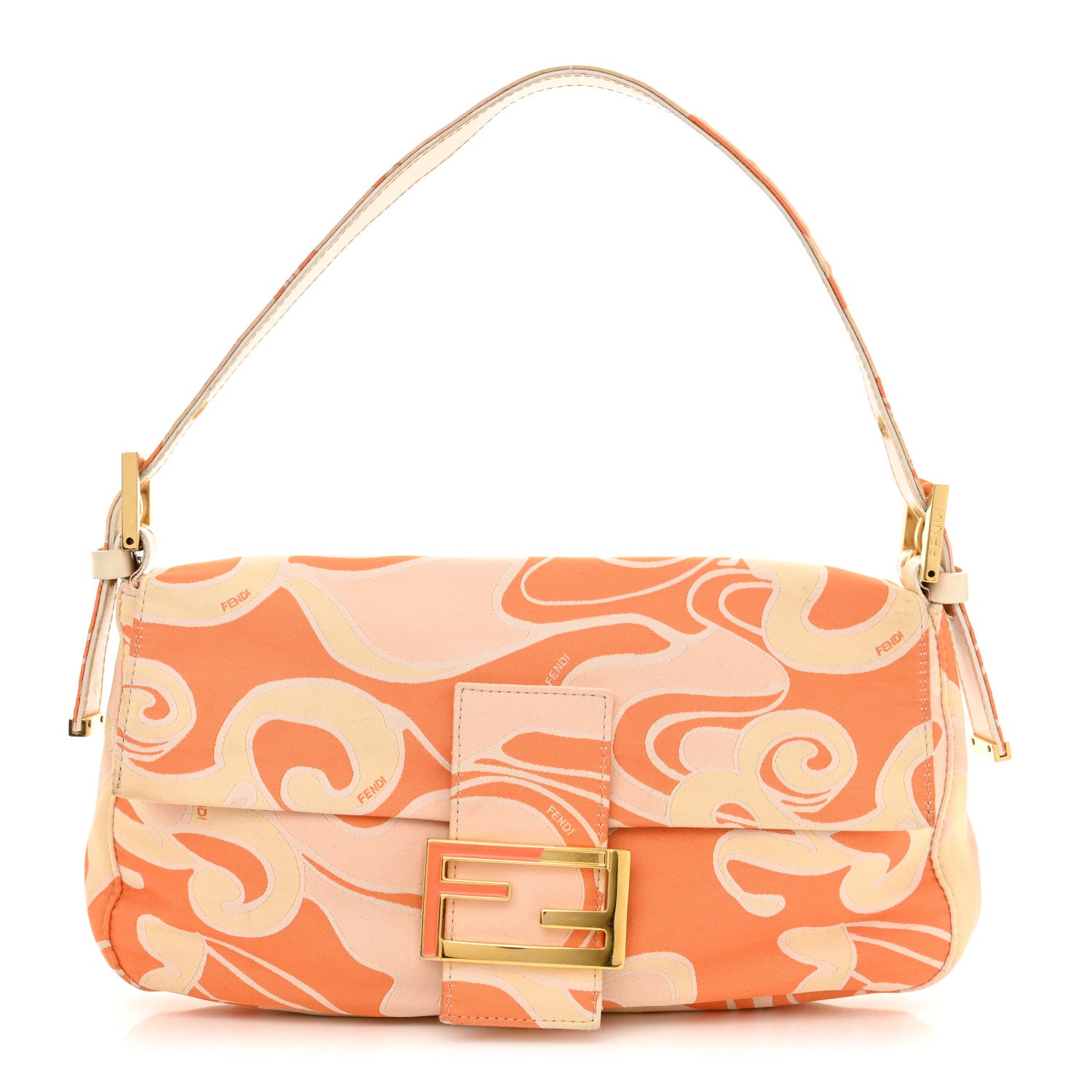 Fendi Satin Swirl Print Baguette Multicolor 1 of 11