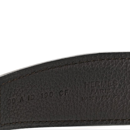 Hermes Box Togo 32mm Belt Strap 90 36 Black Etain 5 of 7