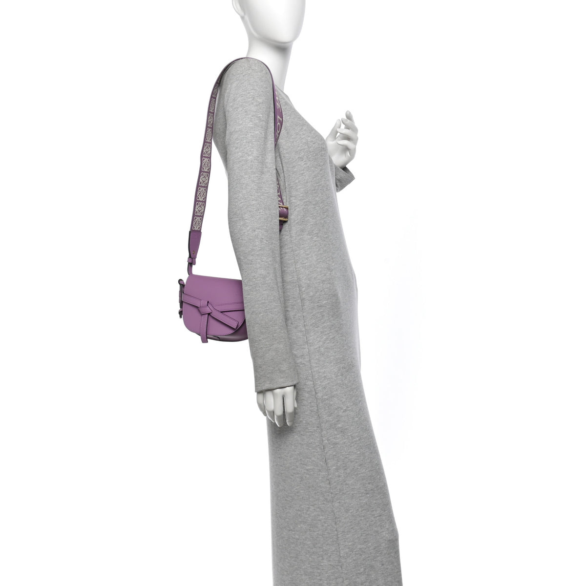 Loewe Calfskin Jacquard Mini Gate Dual Bag Guimauve 2 of 10