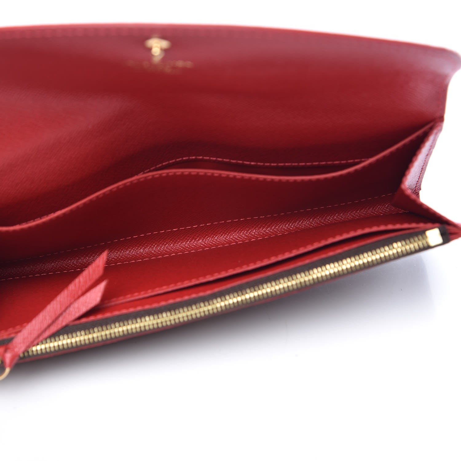 Louis Vuitton Damier Ebene Caissa Wallet Cherry 5 of 8