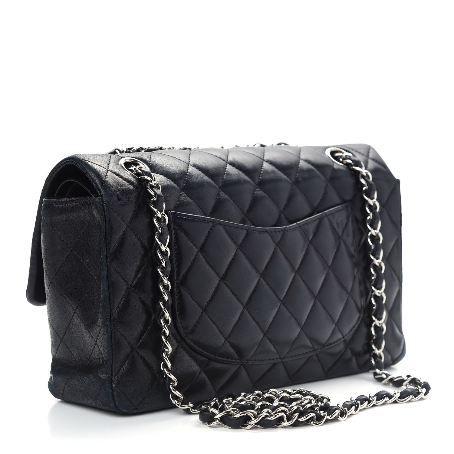 Chanel Lambskin Quilted Medium Double Flap Black 3 of 15