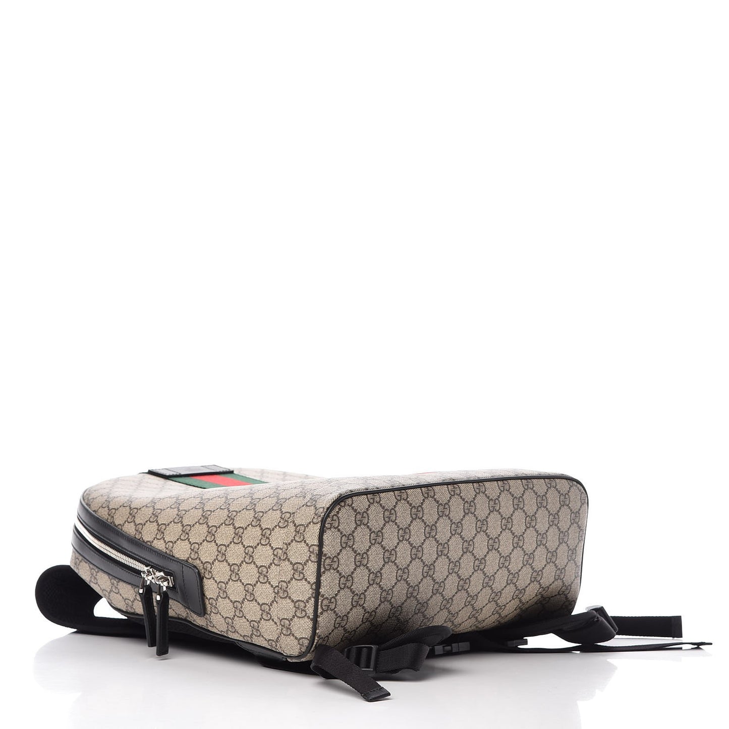 GG Supreme Monogram Web Dome Backpack Black