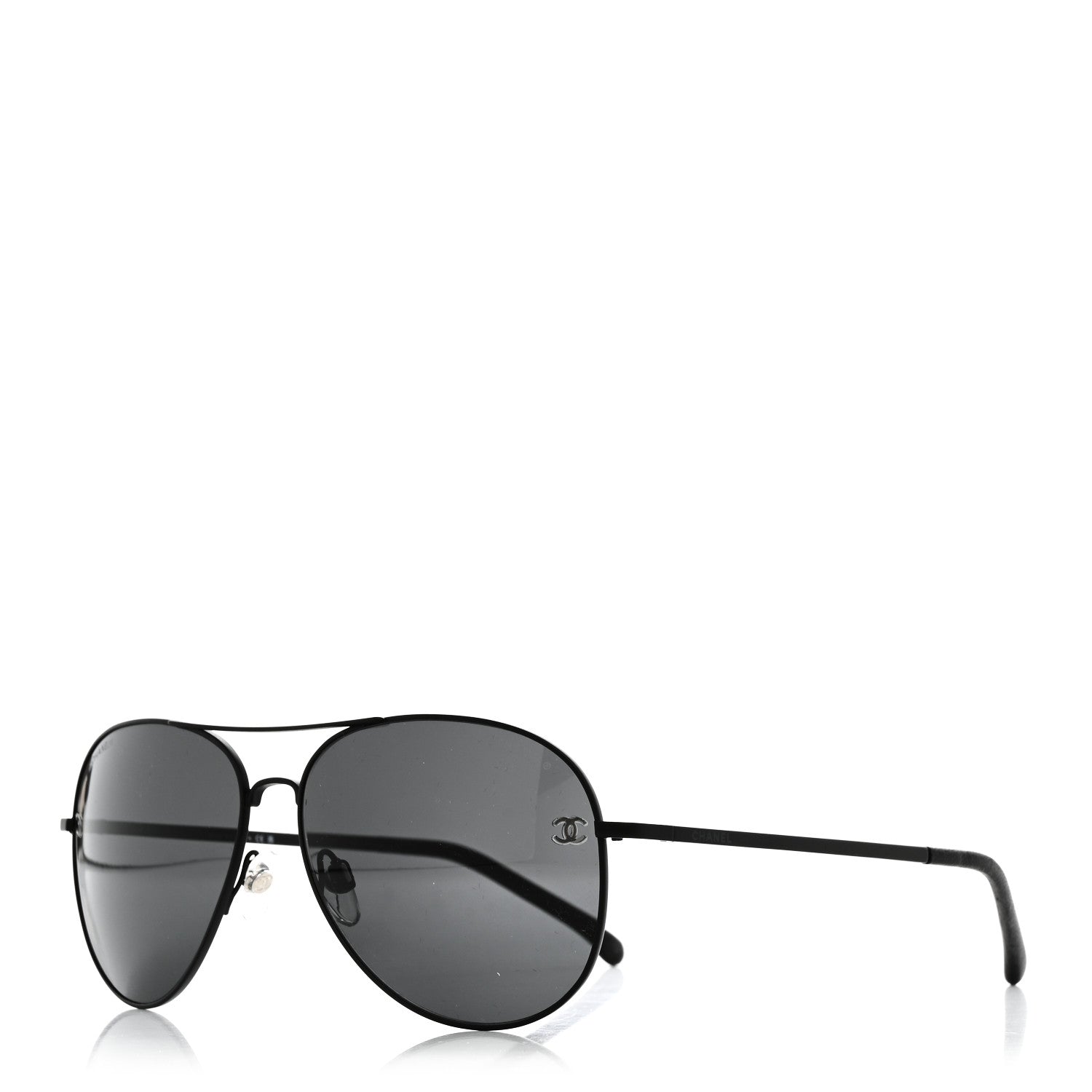 Chanel Aviator CC Sunglasses 4189-T-Q Black 1 of 7