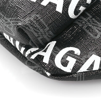 Balenciaga Coated Canvas BB Monogram Allover Logo Medium Signature Beltpack Black Grey White 10 of 10