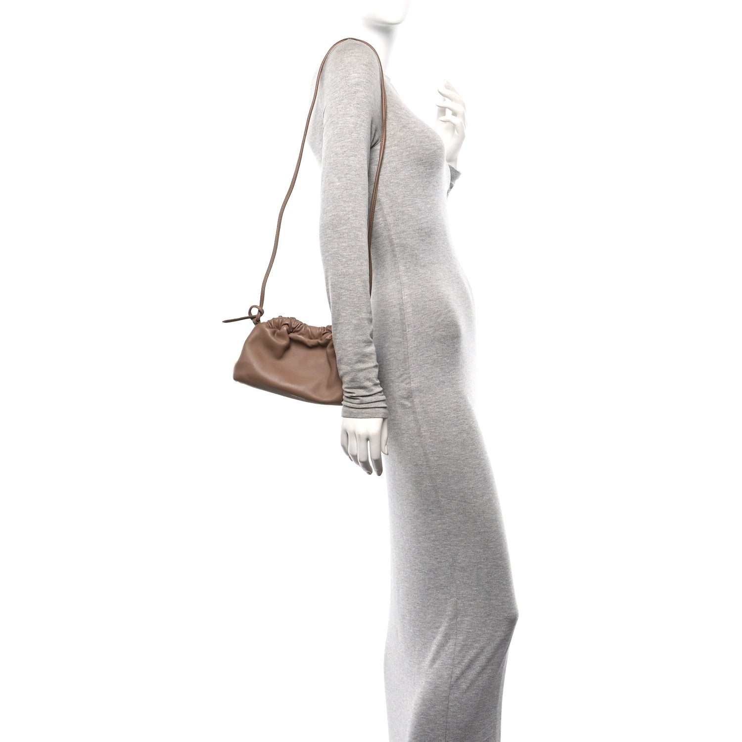 Mansur Gavriel Lambskin Cloud Mini Clutch Biscotto 3 of 12