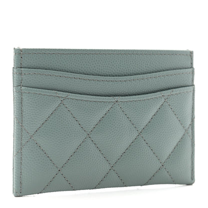 Chanel Caviar Quilted Card Holder Dark Green 3 of 8
