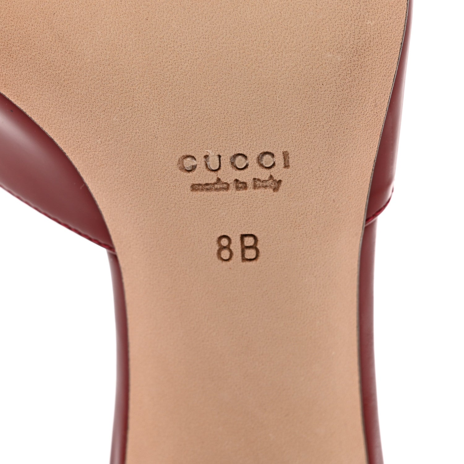 Gucci Patent Calfskin Horsebit Mid Heel Slides 8 Red 6 of 8