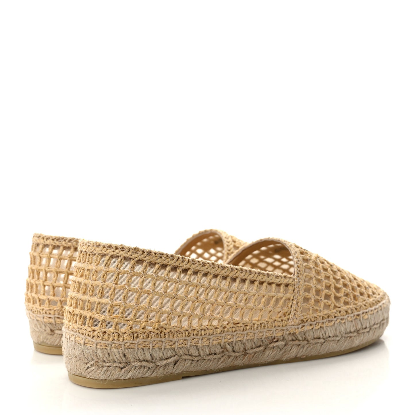 Raffia Triangle Logo Crochet 20mm Espadrilles 40 Naturale