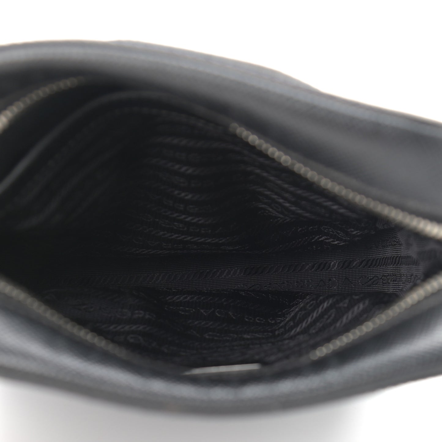 Saffiano Flat Messenger Bag Black