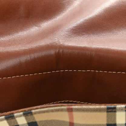 Burberry Haymarket Check Crossbody Messenger Bag Tan 10 of 14