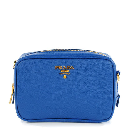 Prada Saffiano Mini Camera Crossbody Azzurro 1 of 8