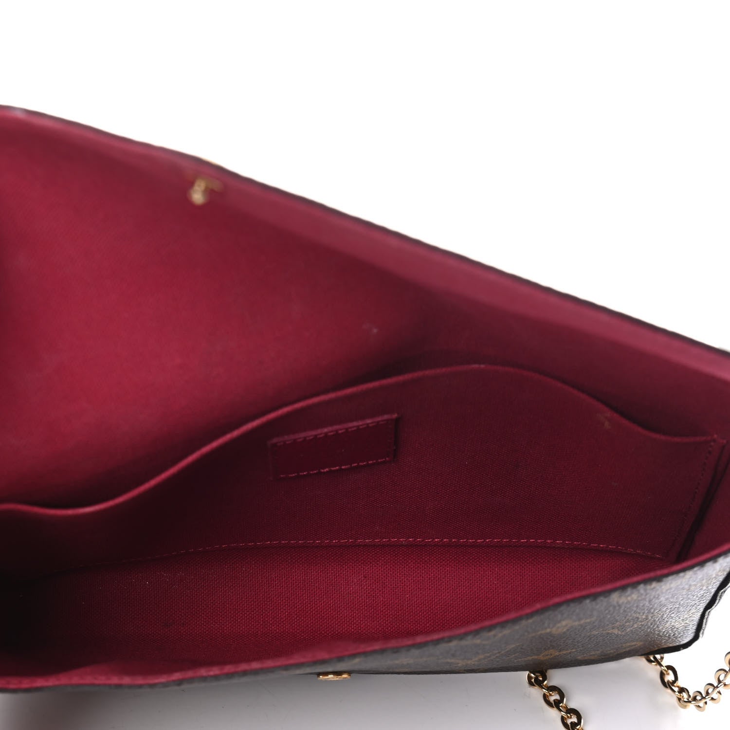 Louis Vuitton Monogram Pochette Felicie Chain Wallet Fuchsia 3 of 4