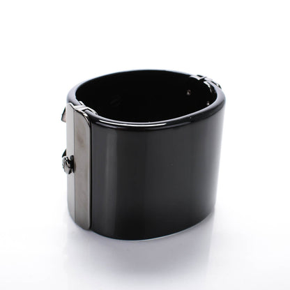 Chanel Resin Ruthenium Crystal CC Cuff Black 3 of 6