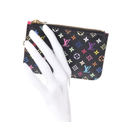 Louis Vuitton Monogram Multicolor Key Pouch Black Grenade 2 of 9