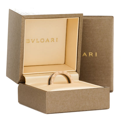 Bulgari 18K Rose Gold Black Ceramic B.Zero1 Two-Band Ring 53 6.25 8 of 8