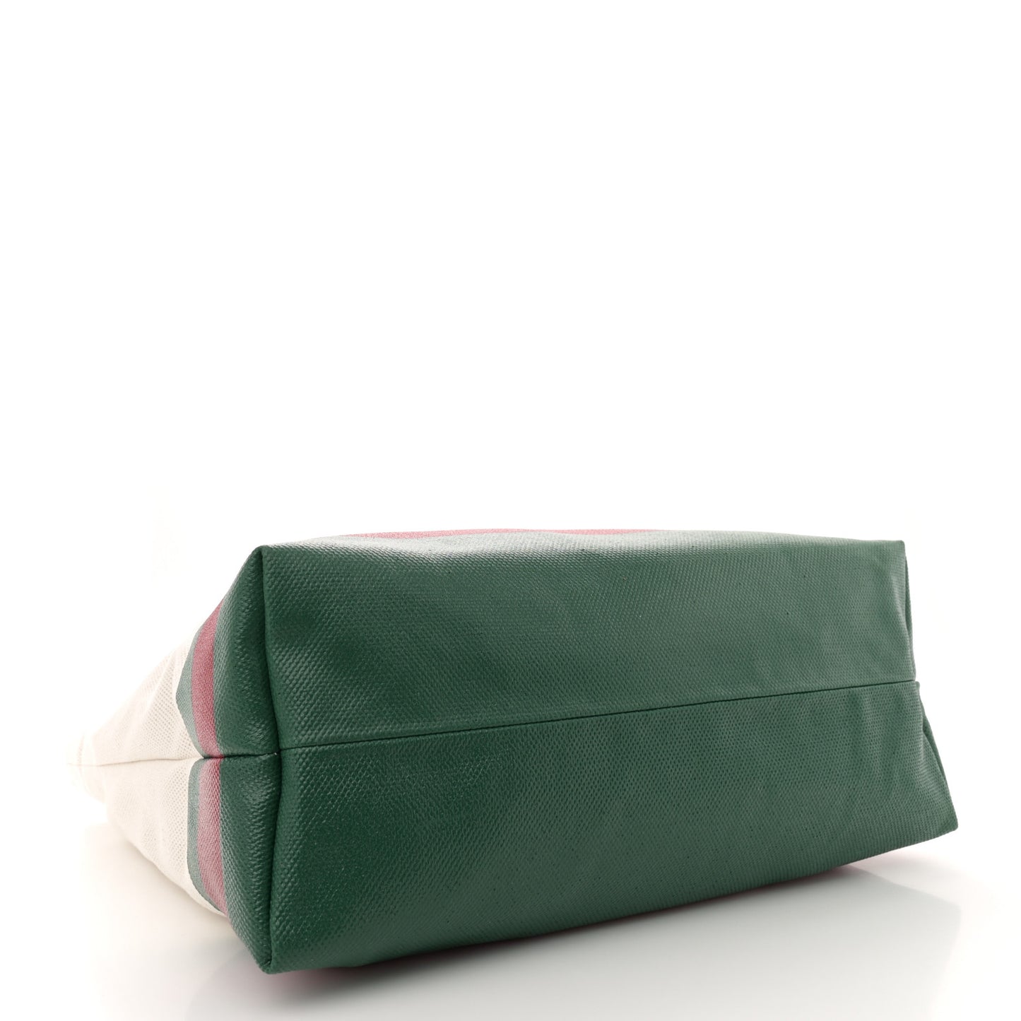 Canvas Logo Embossed Ophidia Tote Beige