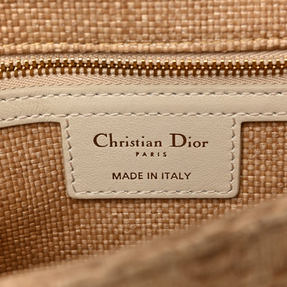 Christian Dior Raffia Calfskin Medium Caro Bag Beige 6 of 8