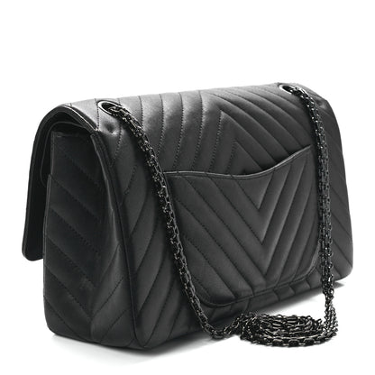 Chanel Sheepskin Chevron Quilted 2.55 Reissue 226 Flap So Black 3 of 11