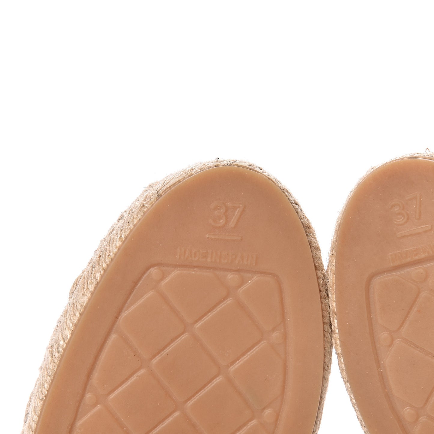 Lambskin CC Espadrilles 37 Beige Black