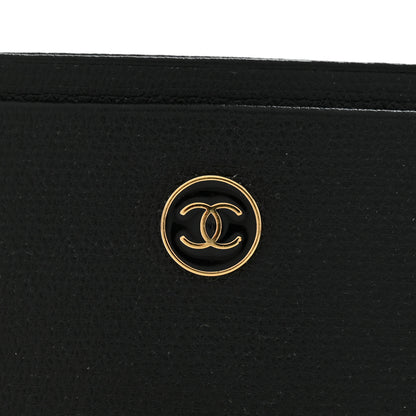 Chanel Calfskin Coco Button Card Holder Black 10 of 11
