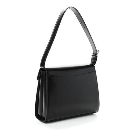 Balenciaga Shiny Box Calfskin Medium Ghost Shoulder Bag Black 3 of 9
